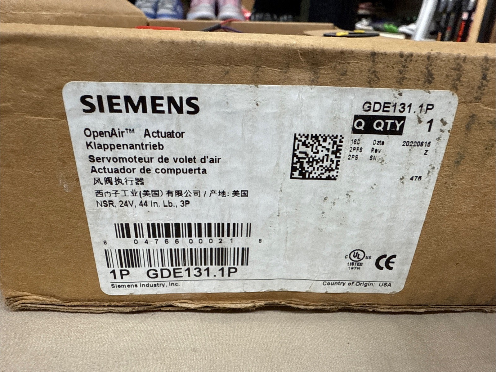 SIEMENS-GDE131.1P - OpenAir Electric Actuator