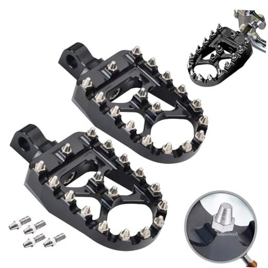 Offroad CNC Wide Foot Pegs for Harley Sportster Iron 883 Dyna Fatboy,360 Black