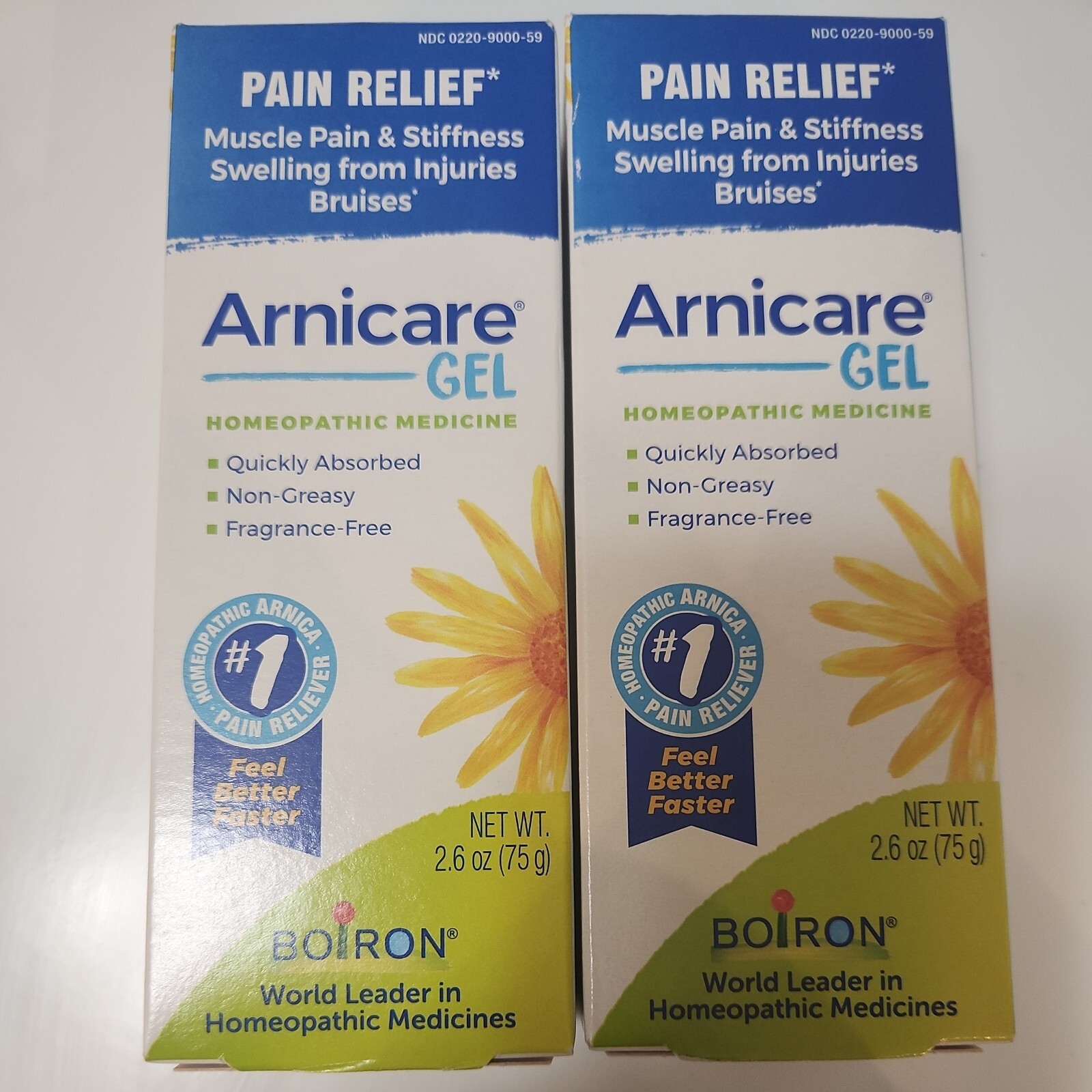 Boiron Arnicare Gel Soothing Relief of Joint Pain Muscle Pain 2.6oz x2 Exp 2027+