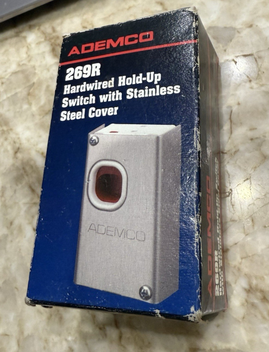 Ademco Honeywell 269R Hardwired Hold-up Switch Stainless Steel Cover NEW A-6