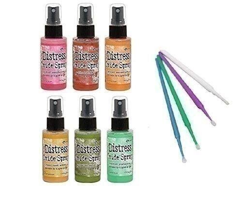 Tim Holtz Distress Oxide Spray Bundle New 2019 Colors (6 Bottle Bright Set)