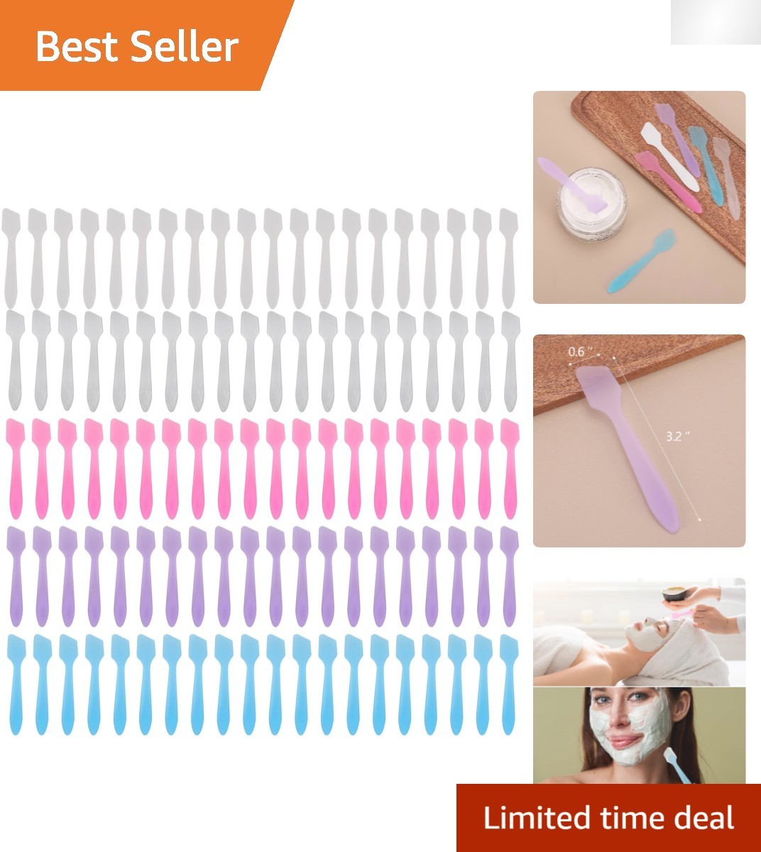 300 Mini Cosmetic Spatulas: Travel-Friendly 3.2" x 0.6" Disposable Makeup Tools