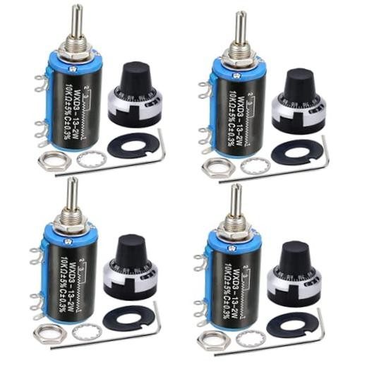4Pcs WXD3-13-2W 10K Multi Turn Rotary Potentiometer for Inverter
