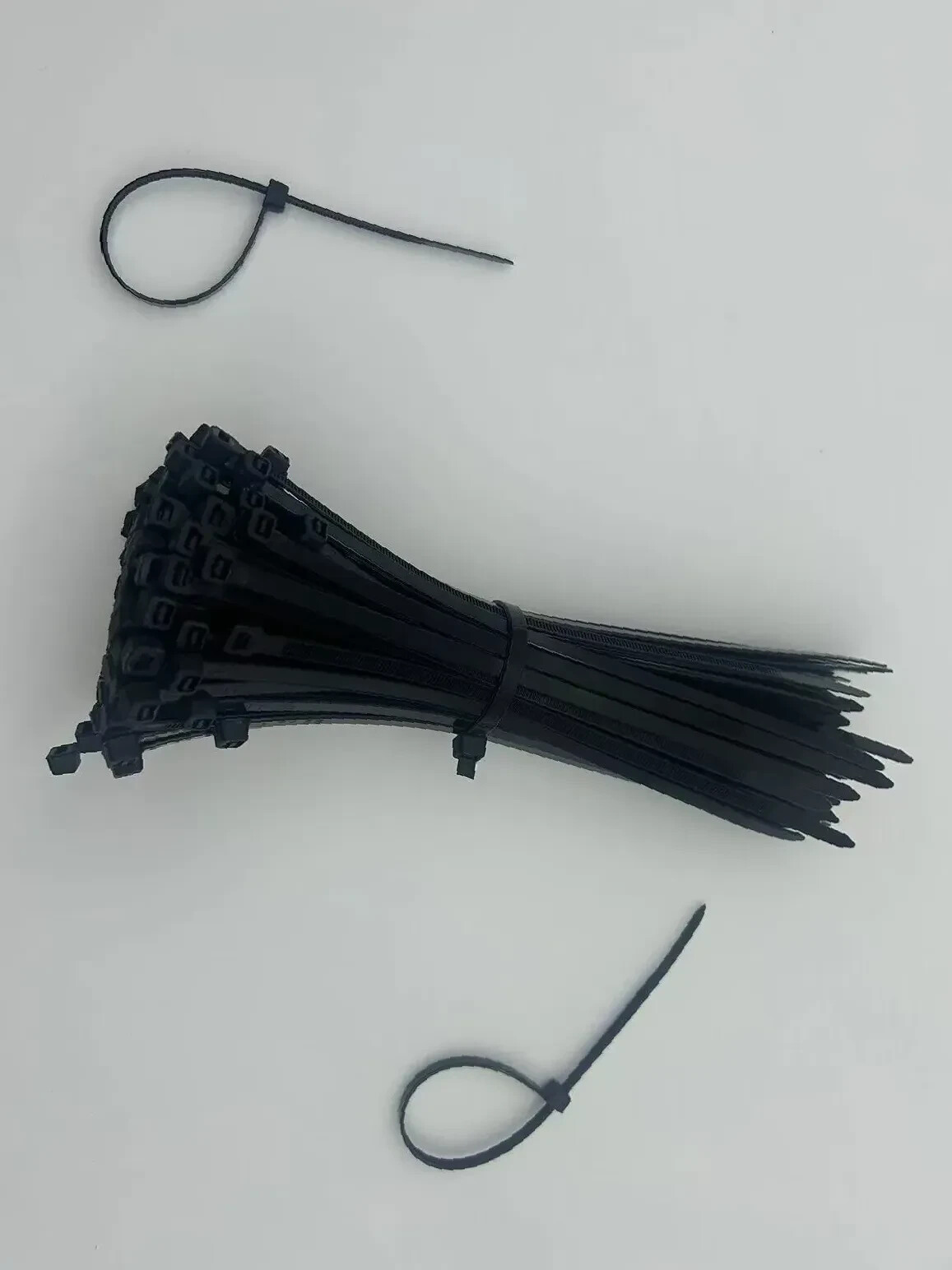 Multipurpose Black Cable Ties - 100PCS 8-Inch Self-Locking Zip Ties, 40lbs