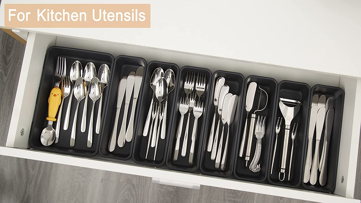15 PCS Interlocking Desk Drawer Organizer Separator for Office,Bathroom,Kitchen,