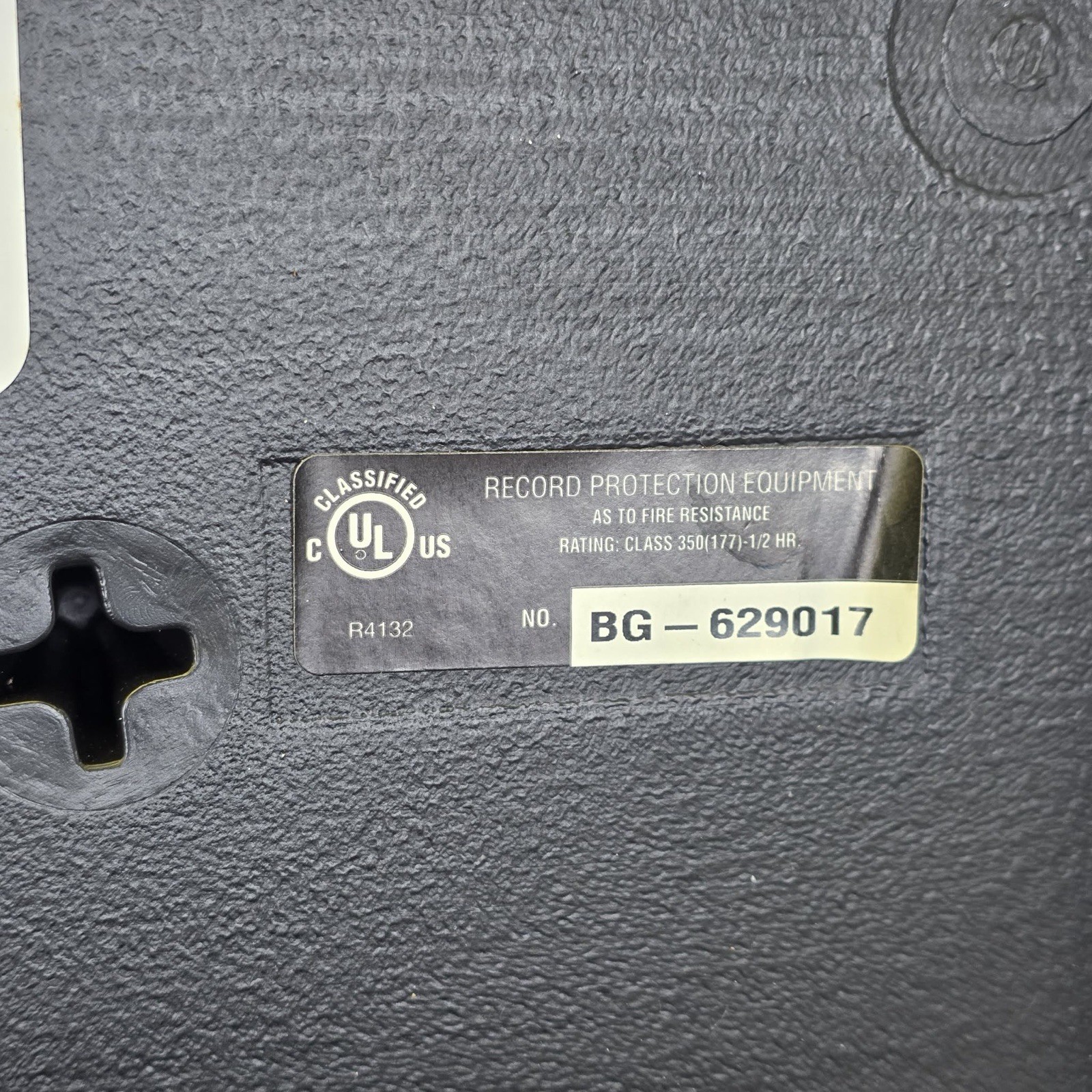 SentrySafe R4132 fire-rated chest NO KEYS