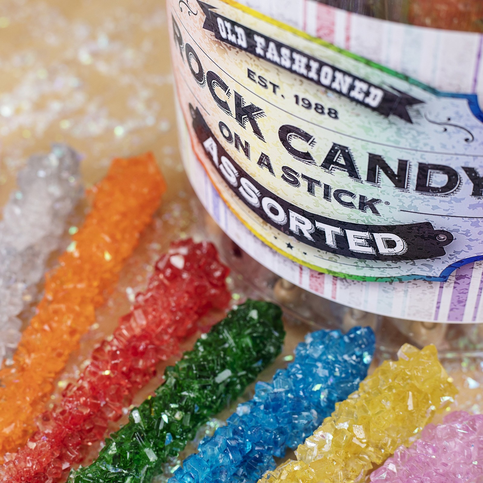 Extra Large Assorted Rock Candy Sticks - Perfect for Parties and Events