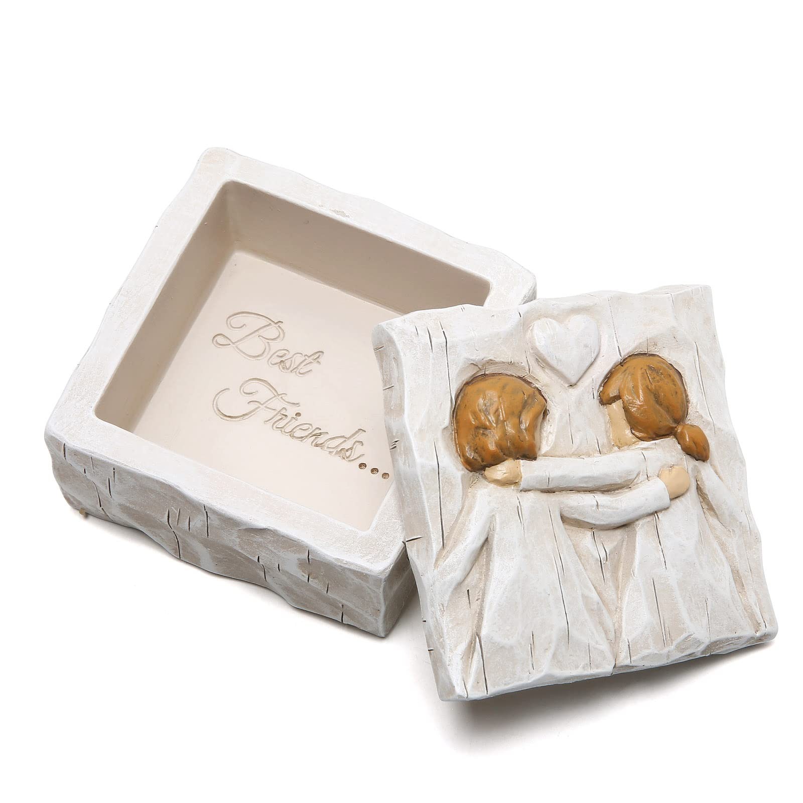 Friendship Jewelry Keepsake Box Sculpted Hand-Painted Keepsake Box Anniversar...