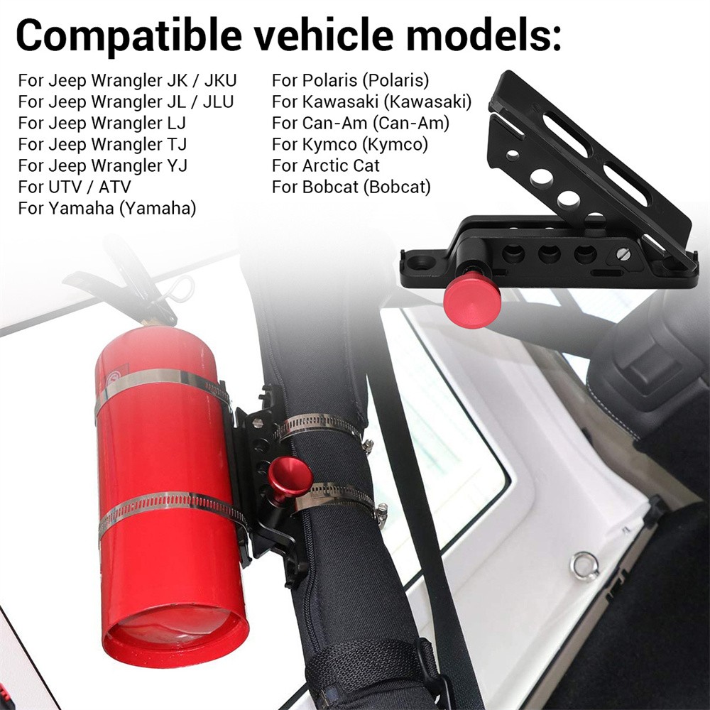 Quick Release Fire Extinguisher Mount Bracket Holder Roll Bar Mount For UTV Jeep