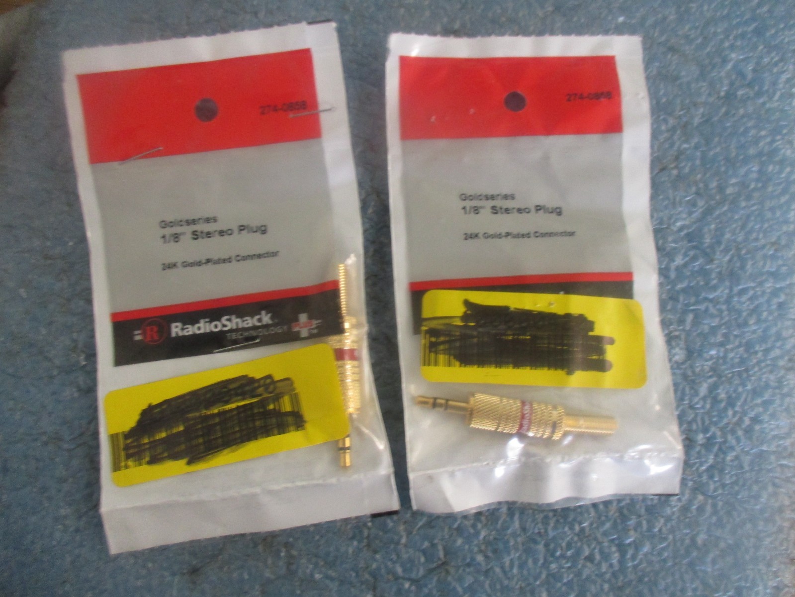 Lot of Radio Shack Model: 274-0858 1/8" Stereo Plugs. Qty. 2. New Old Stock