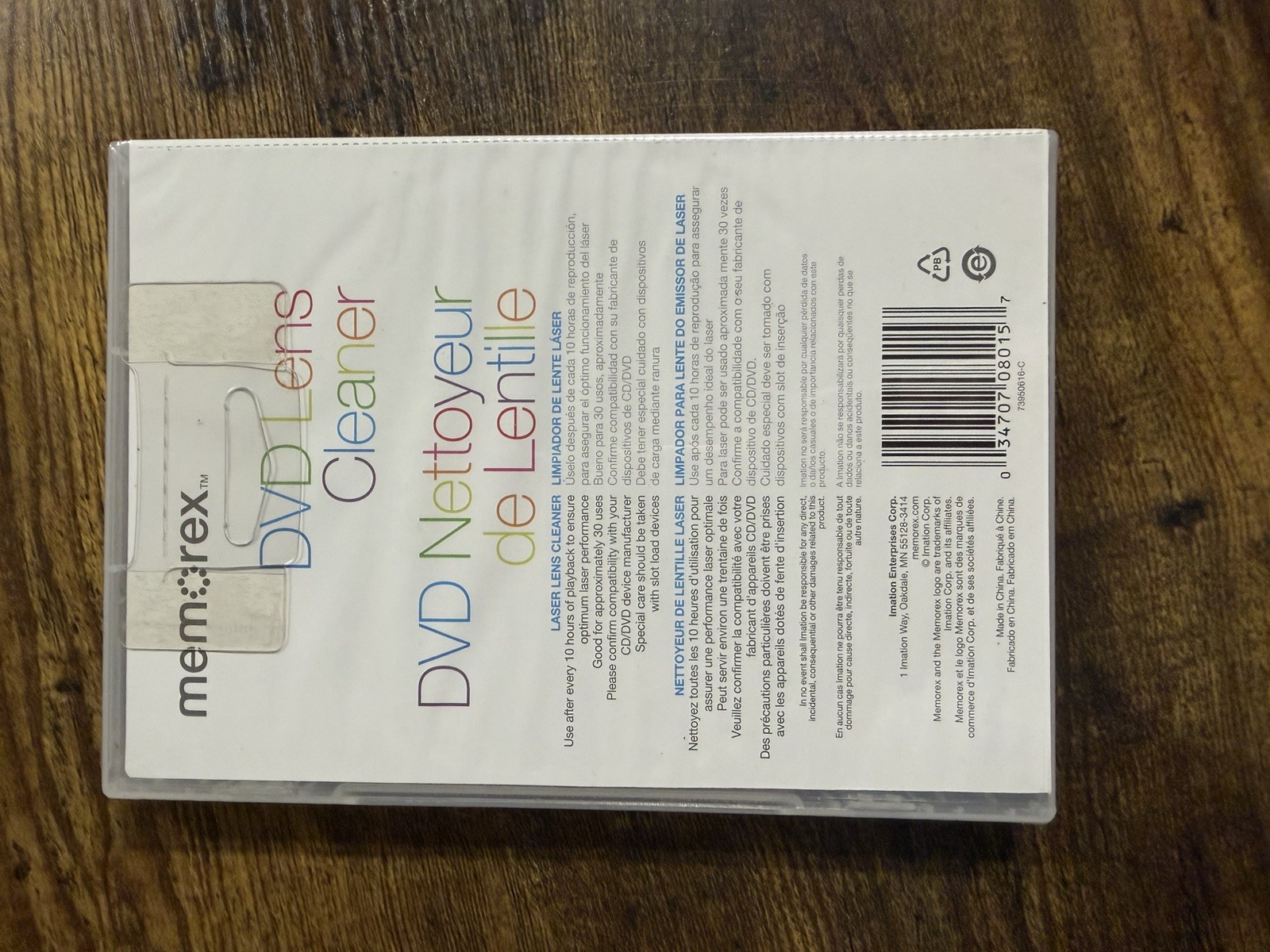 Memorex DVD Lens Cleaner Disc NEW Sealed CD DVD Laser Cleaning Disc