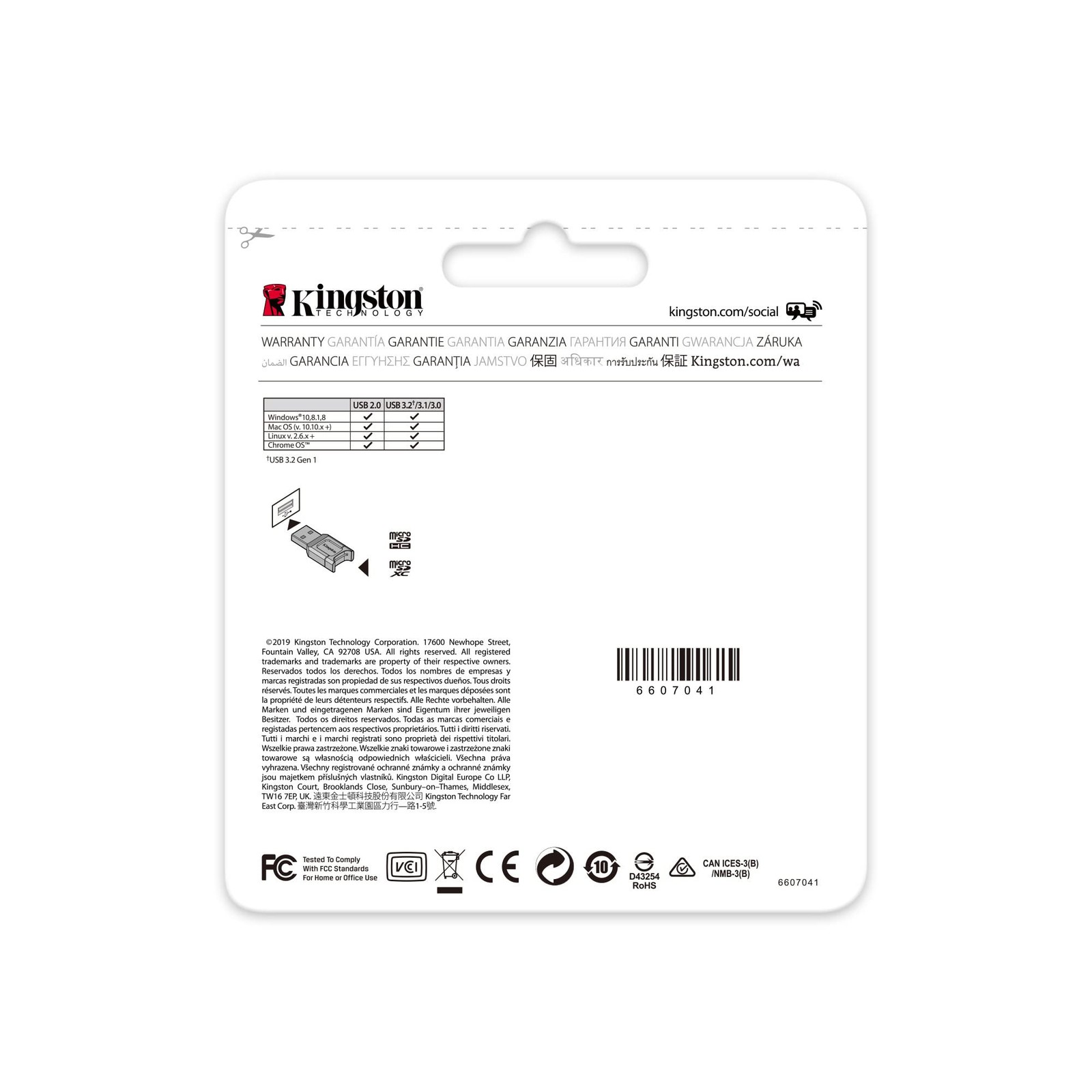 Kingston MobileLite Plus USB 3.2 microSDHC/SDXC UHS-II Card Reader Black