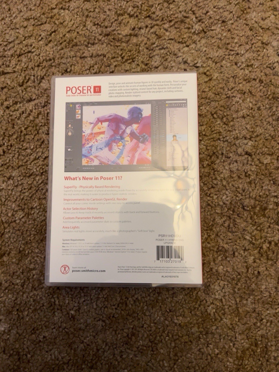 Smith Micro Poser 11 Upgrade 3D Modeling & Rendering Software DVD Windows/Mac