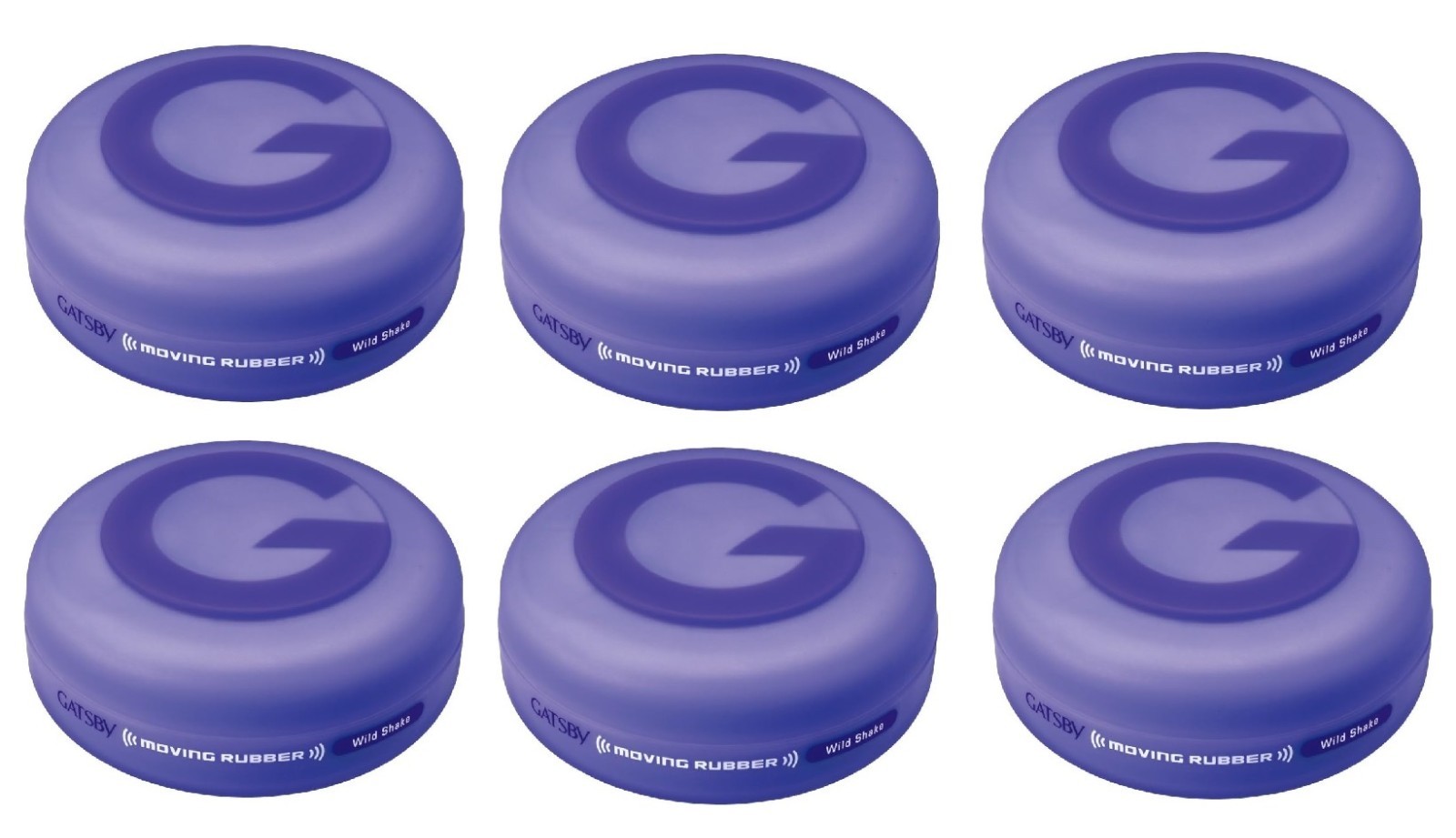 Gatsby Moving Rubber Wild Shake 80g/2.8oz Set Of 6