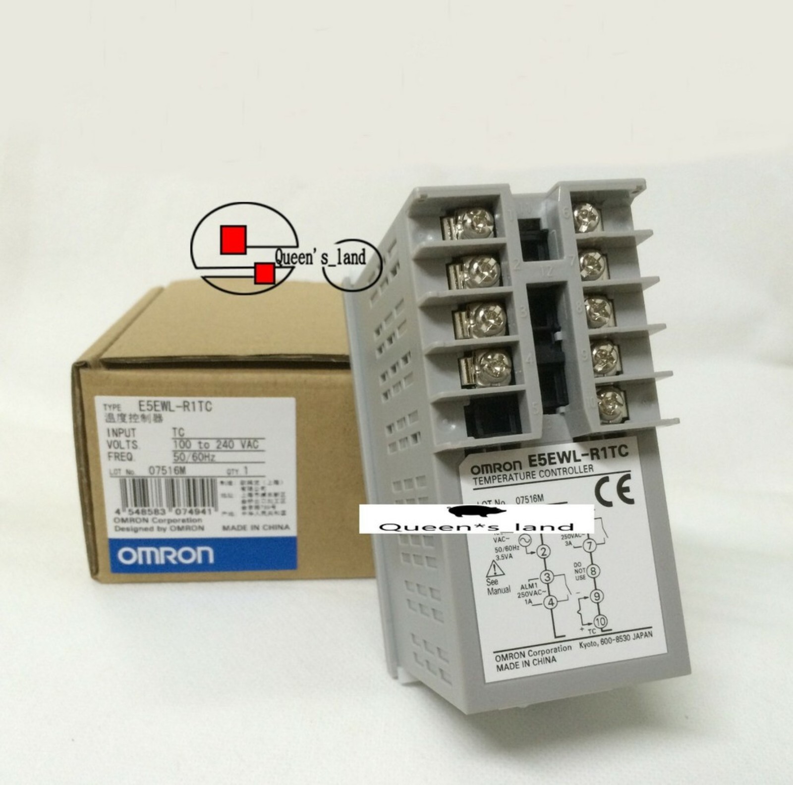 Qty:1pc E5EWL-R1TC E5EWLR1TC 100-240V In Box Temperature Controller