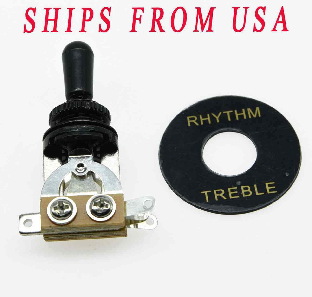 Black LP Style Guitar 3 Way Toggle Switch and Black Plate for Epiphone LP SG