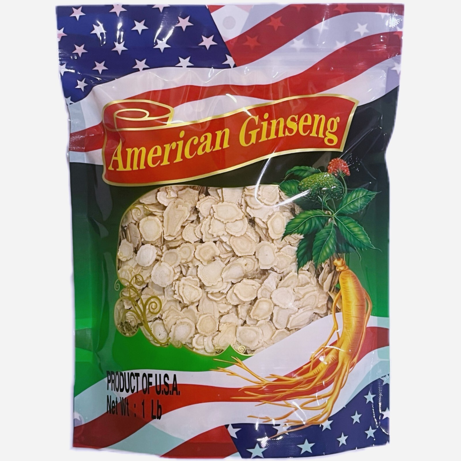 4oz-16oz 100% American Ginseng Slice Root Ginseng Slice Circle 美国花旗参片