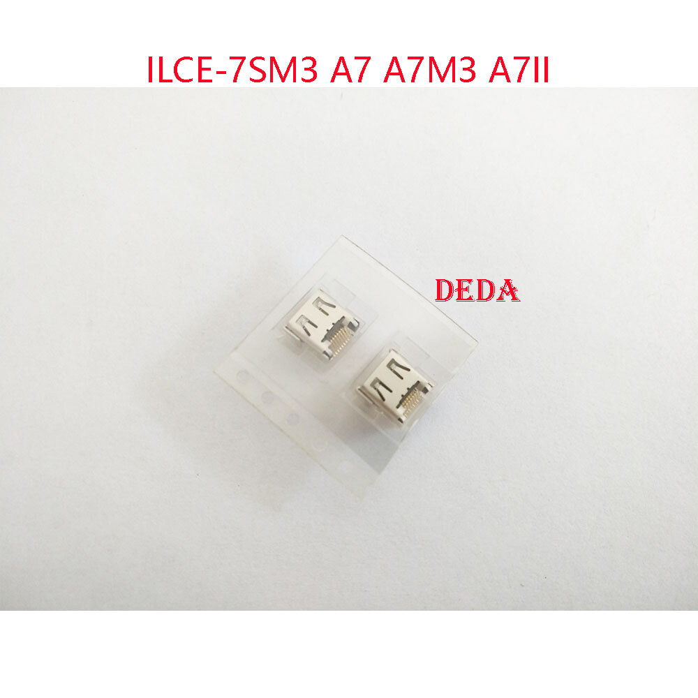2pcs New Micro HDMI Connector For Sony ILCE-7SM3 A7 A7M3 A7II Camera Repair Part