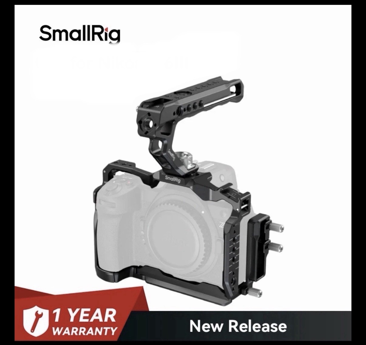 SmallRig 5647 Camera Cage Kit for Nikon ZR with Top Handle Cable Clamp