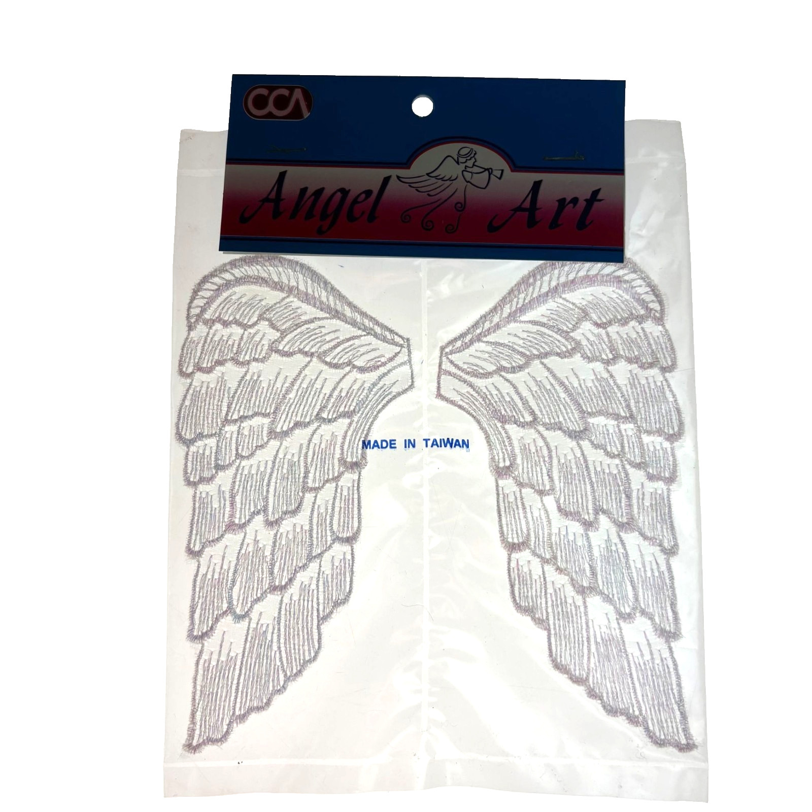 Vintage CCA Cousin Corporation Angel Art Irid Wing 5 1/2" Set 3 Packs Taiwan