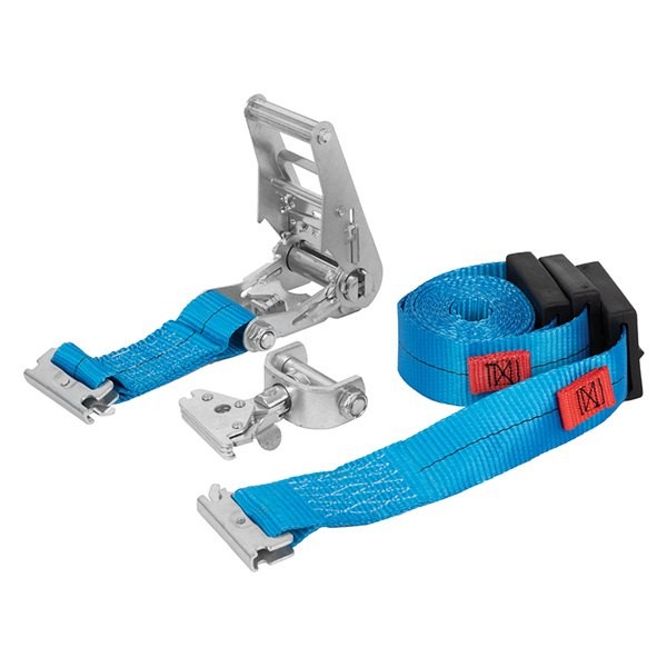 Erickson 2" x 12' 3300 lb Adjustable Tire Strap w E-Track Roller Idler Fitting