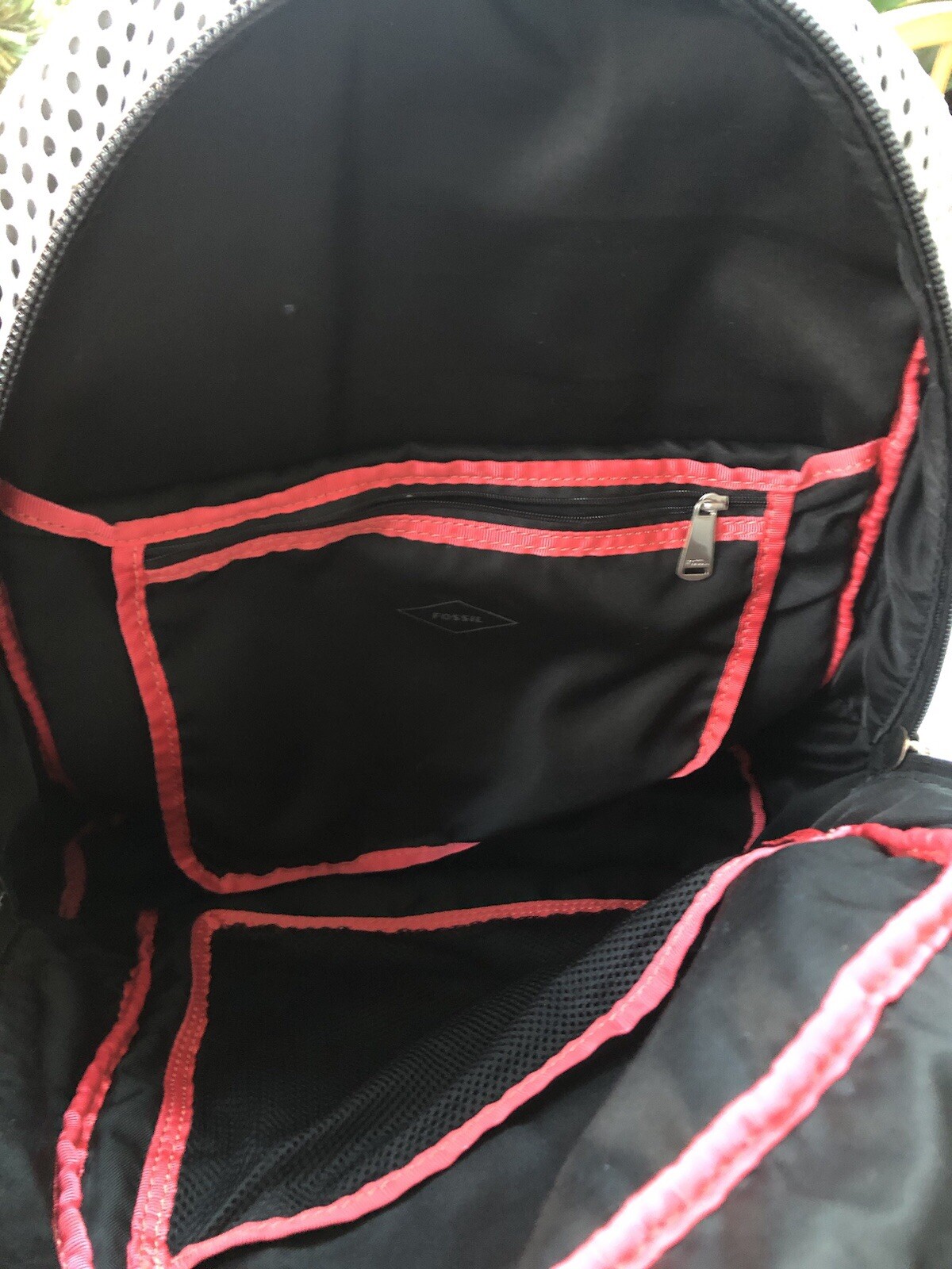 Fossil Backpack White Mesh - HARD TO FIND