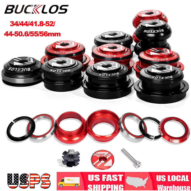 MTB Bike 34/44/41.8-52/44-50.6mm Sealed Bearing Headset Straight/Tapered Fork