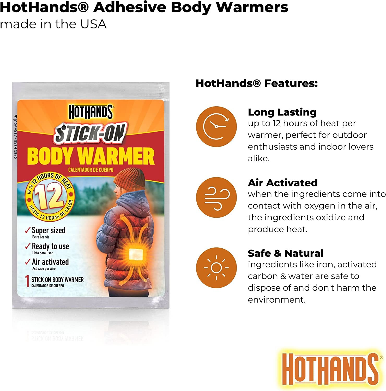 Adhesive Body Warmer, 40-Count