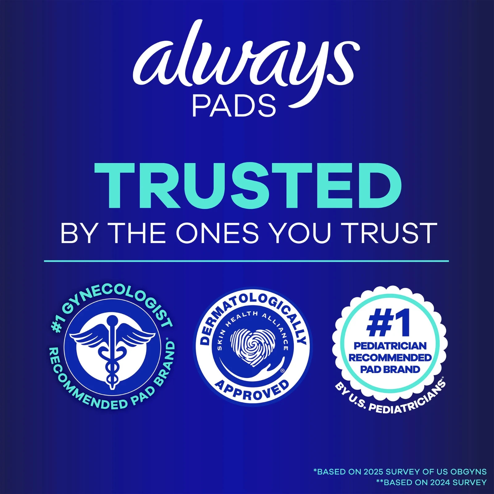 Always Maxi Pads without Wings, Size 4, Overnight Absorbency, 28 CT