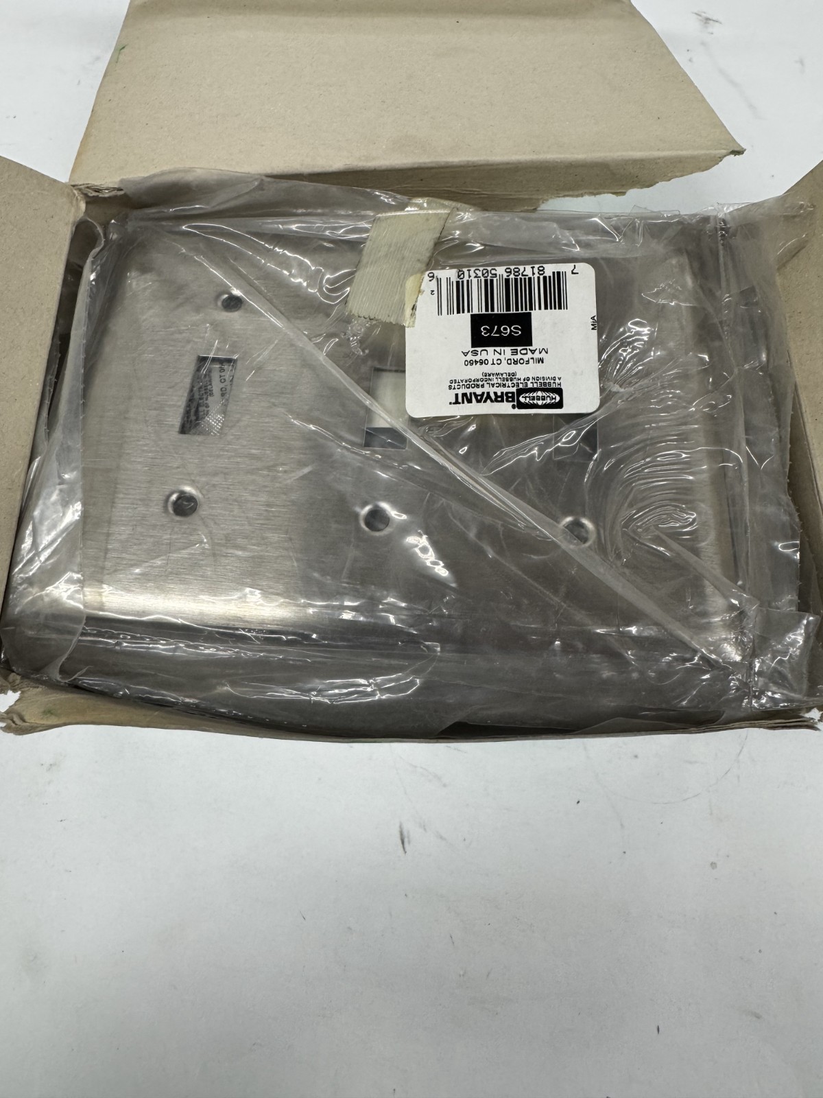 QTY/17 Bryant S673 3 Toggle Switch Wall Plate 302/304 Stainless Steel