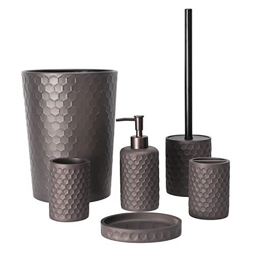 Bathroom Accessory Set, 6 Piece Oil Rubbed Bronze Bathroom Accessories Set