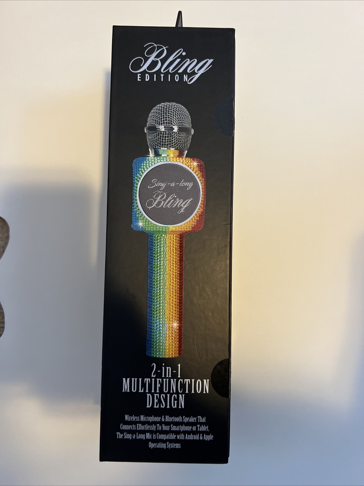 Sing-A-long Rainbow Bling Karaoke Bluetooth Microphone Open Box… Never Used