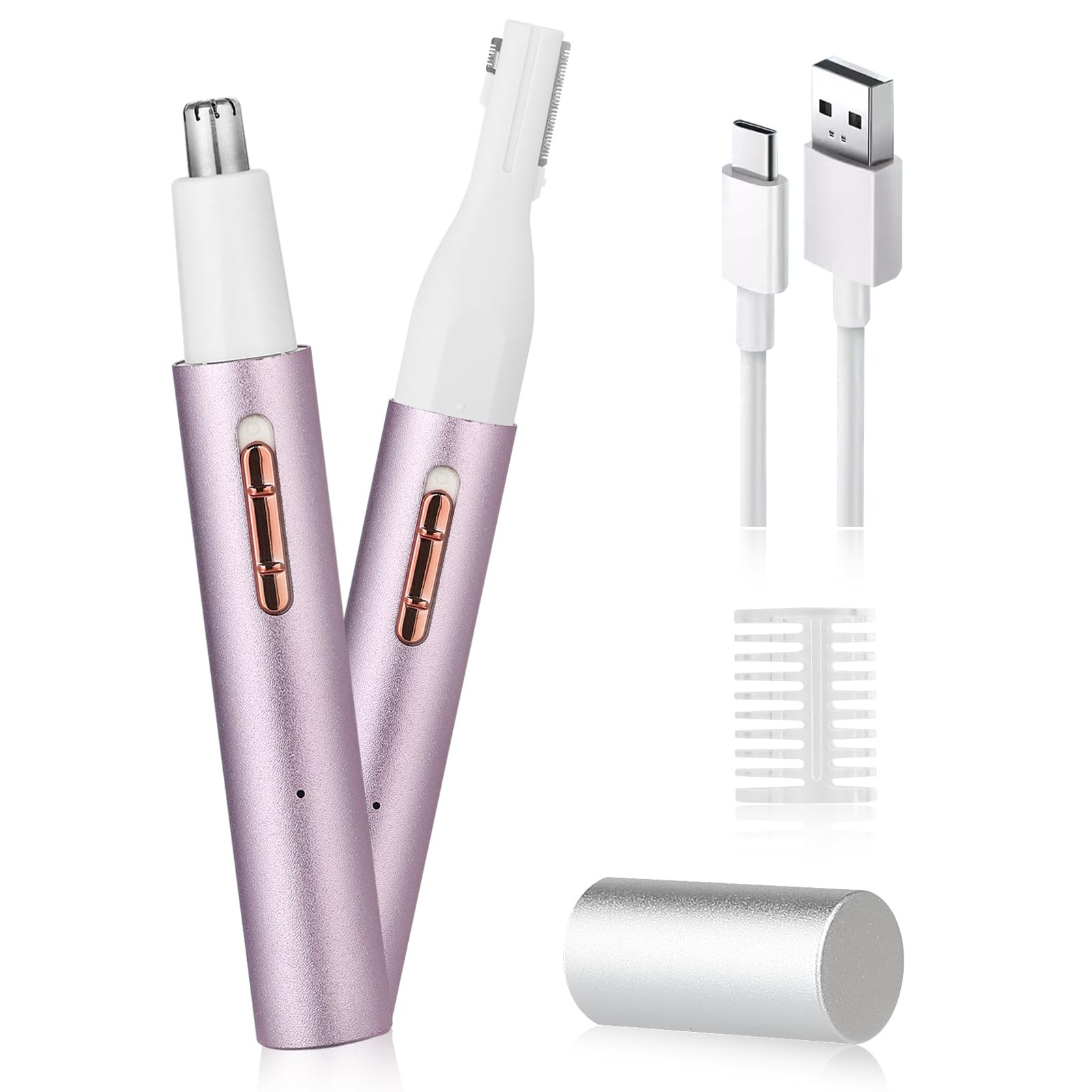 Yunmiss 2026 Rechargeable Nose and Ear Hair Trimmer for Women Small, Purple