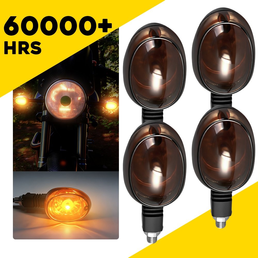 For Buell X1 1999-2002 Buell Blast 2000-2010 Smoked 4x Turn Signal Lights Front