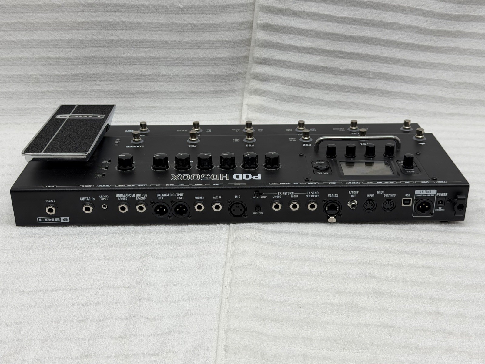 Line 6 POD HD500X Multi-Effect Guitar Pedal Control w/Power Supply