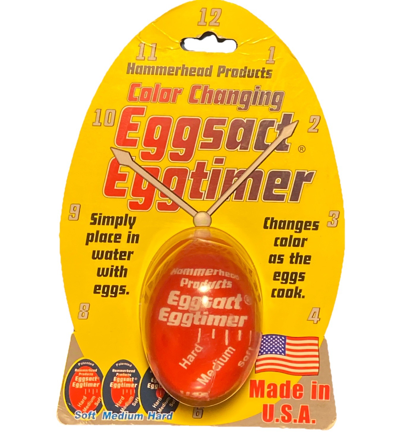 VINTAGE Color Changing Eggsact Eggtimer Egg Timer Tool - Made In USA, NEW NOS