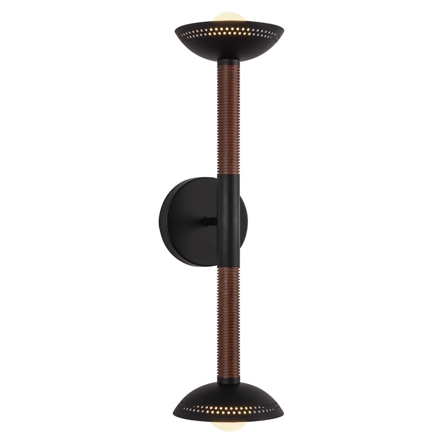 Kuzco Arden 23" LED Wall/Vanity Light/Shade, Black/Opal/Steel - WV616223MBOP-UNV