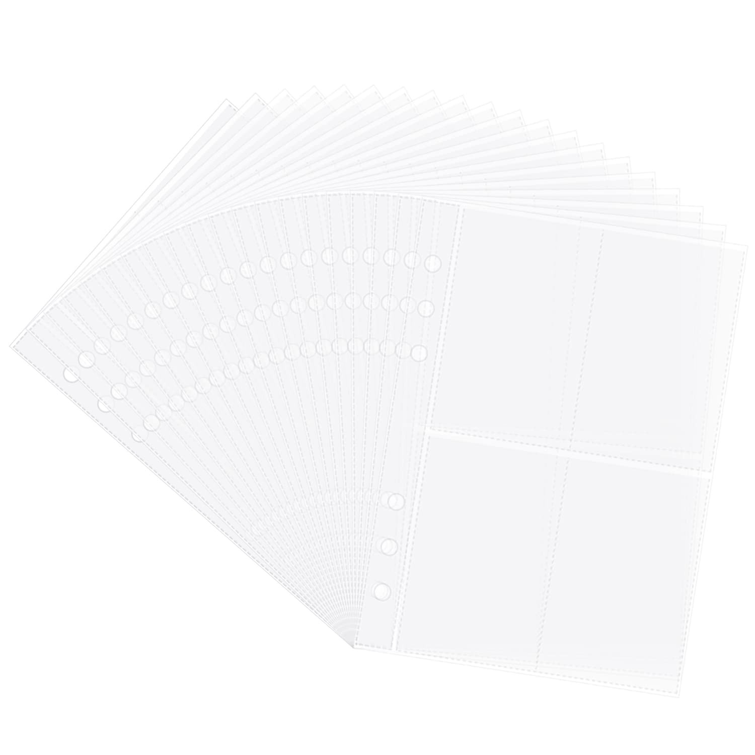 LingLingo Clear Double-Sided Refill Inner Pages for 20 Sheets Small Bags