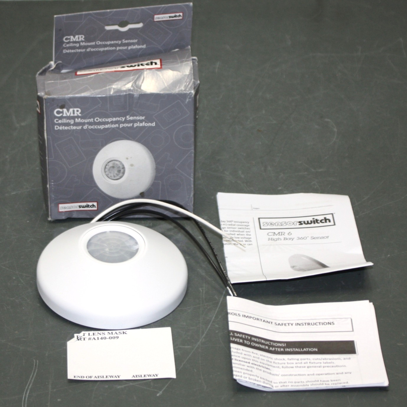 Sensor Switch CMR Occupancy Sensor CMR 6, PIR, 120/277V AC, White, 360°