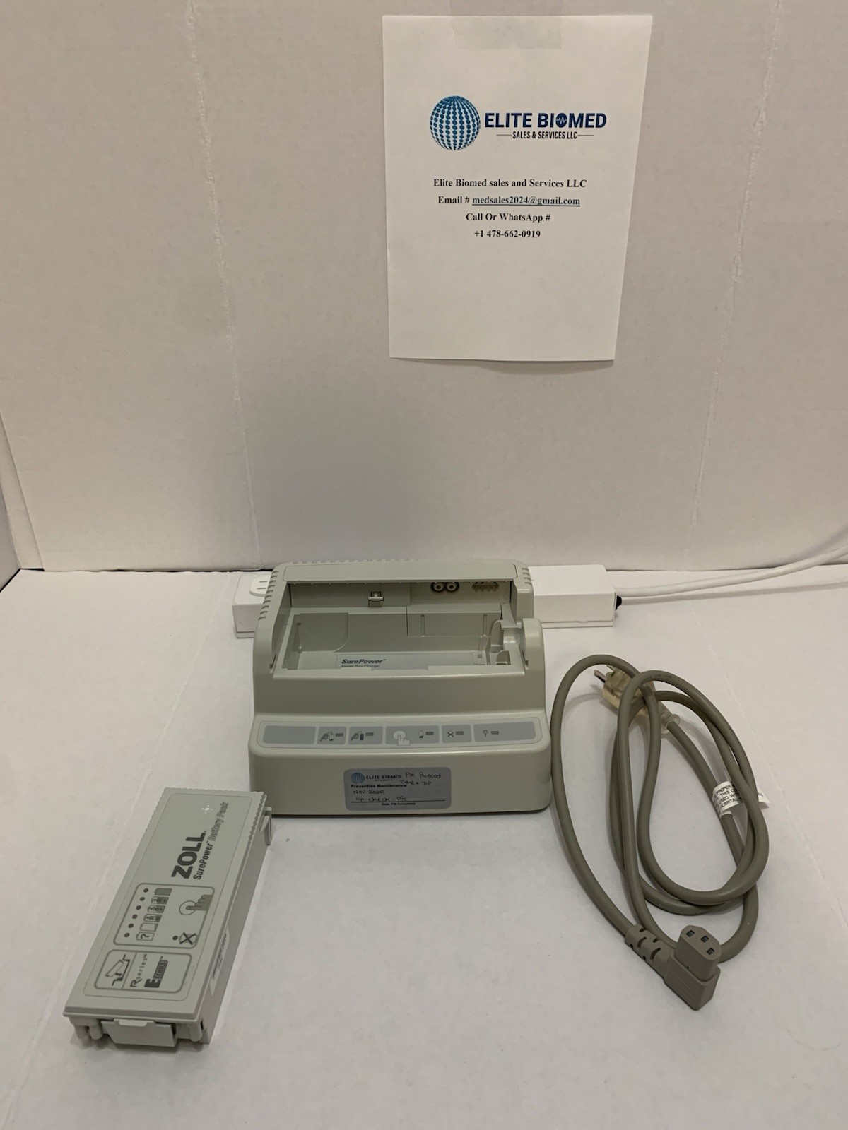 Zoll SurePower Single Bay Battery Charger with one Battery - Biomed Tested-