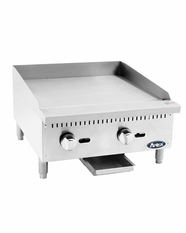 ATOSA ATMG-24 Commercial Griddle Heavy Duty Manual Flat Top Griddle 60,000 BTU