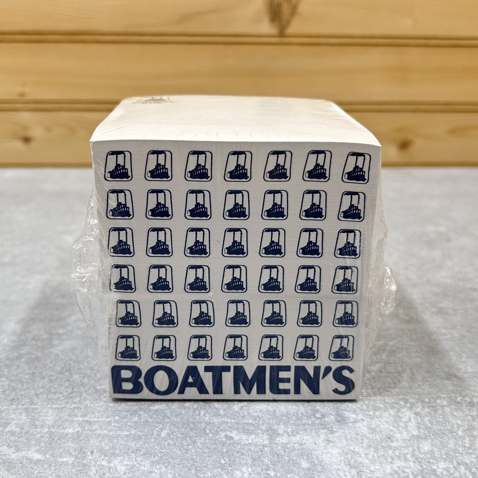 Vintage Boatmens Bank Notepad Stack 3.5" Missouri Cube NEW SEALED!