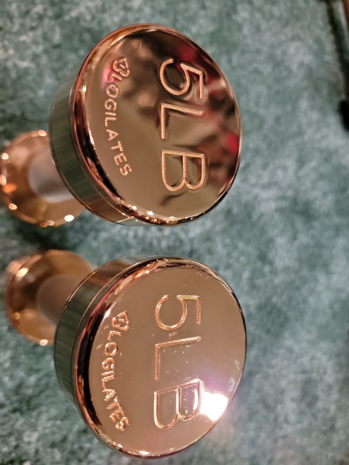 Blogilates Dumbbells Gold 5 Lb Weight Set Rare Discontinued