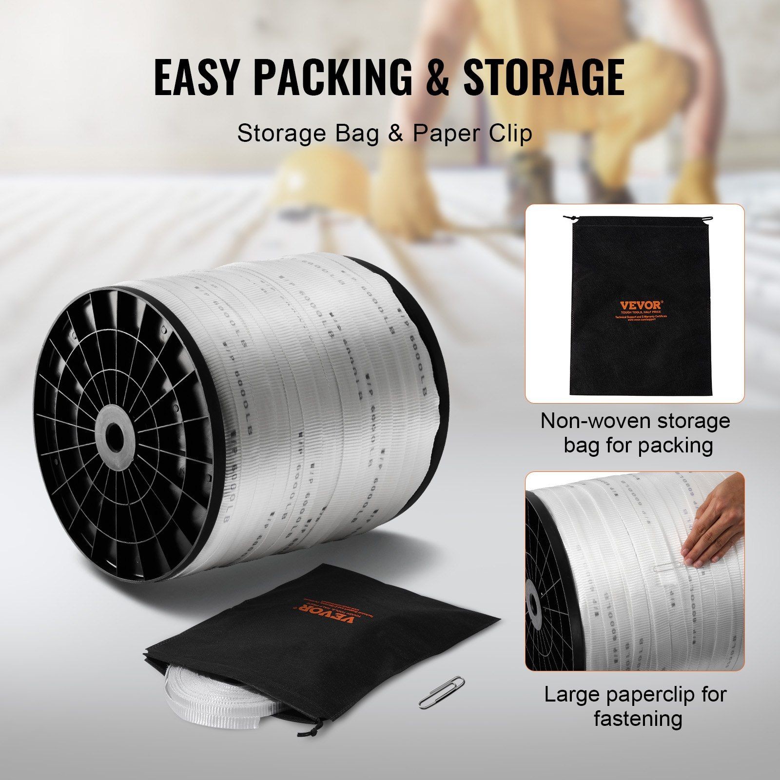 6000lb 1"x2103' Superior Quality Pull Tape Designed for Demanding Sites
