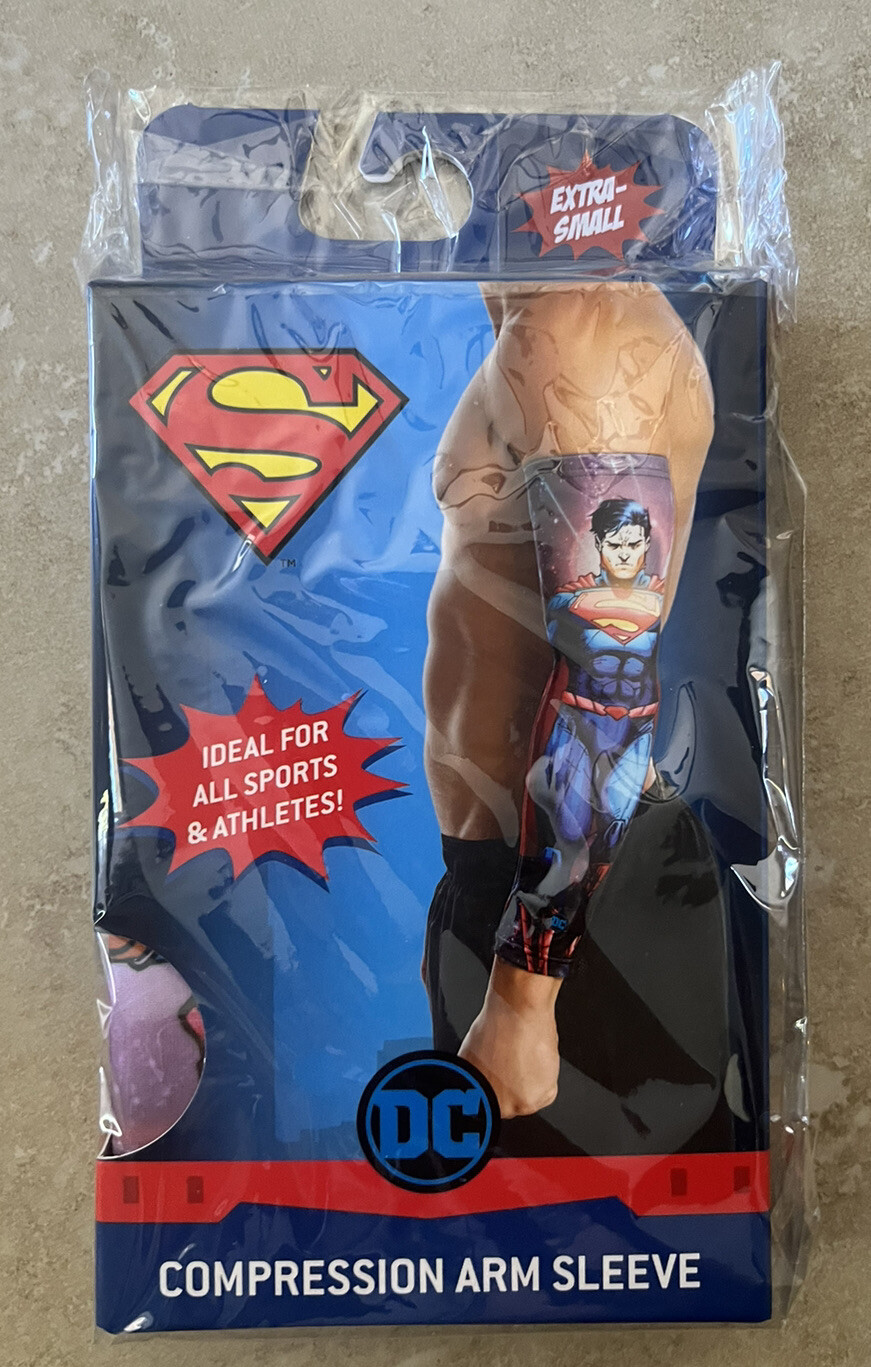 Superman Compression Athletic Arm Sleeve Size Extra Small Licensed DC Comics