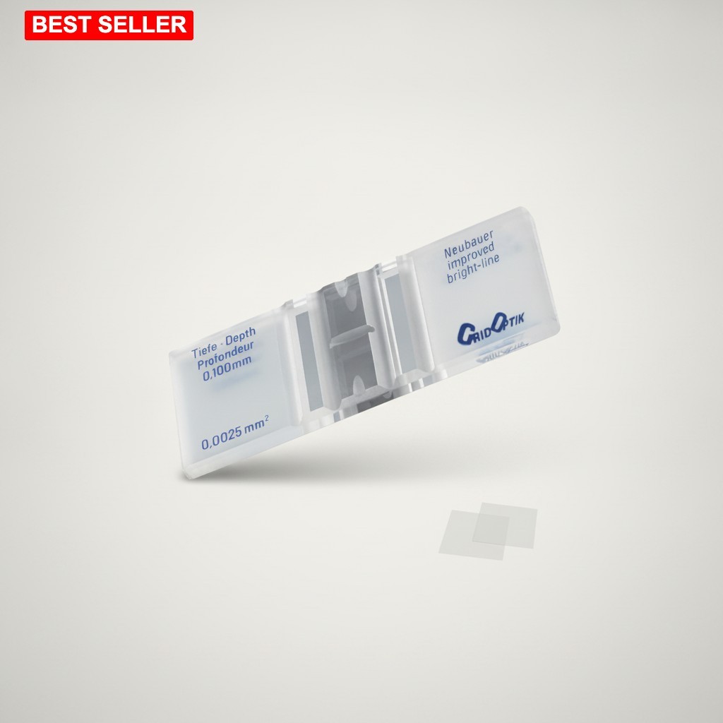 Count Cells Neubauer Hemocytometer Chambers Bright Line 2 Glass Coverslips Pack