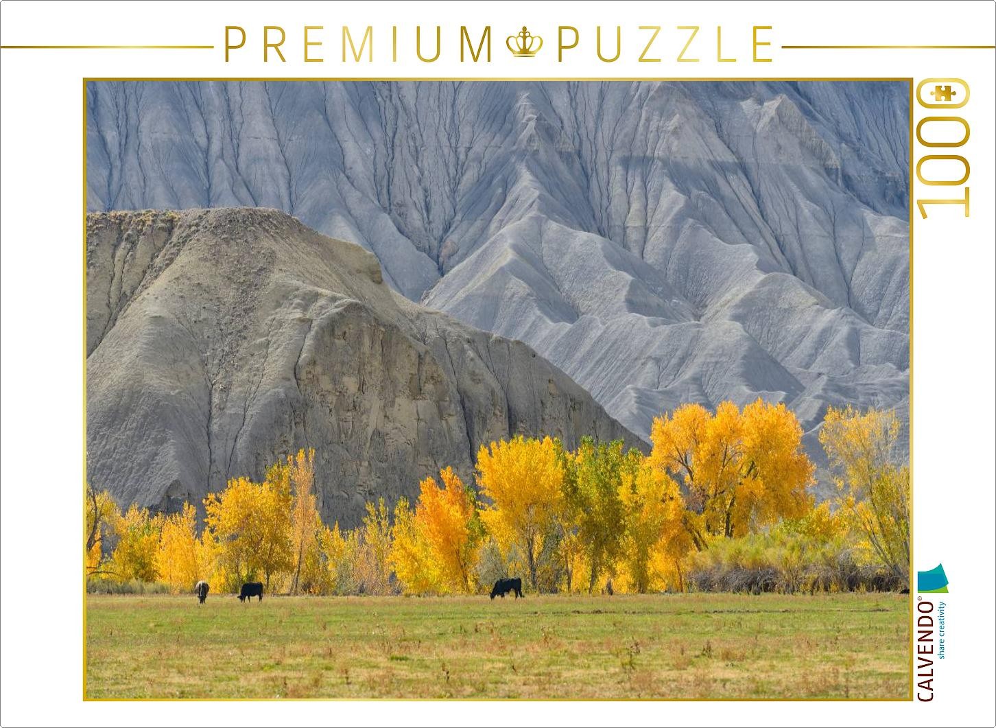 CALVENDO Puzzle Badlands bei Torrey, Utah, USA | 1000 Teile Lege-Größe 64x48cm F