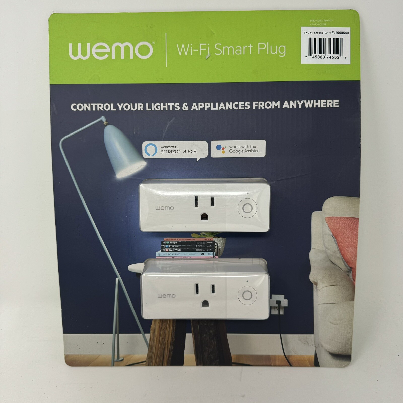 Wemo Mini Wi-Fi Smart Plug 2-pack Works with Alexa Google Assistant Nest