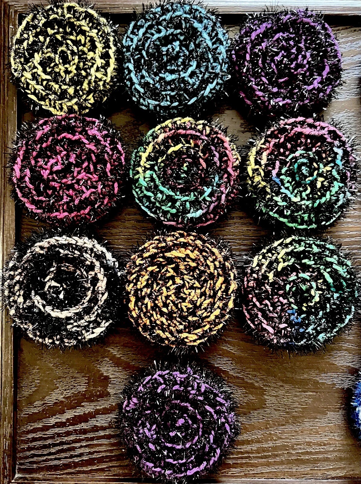 Set of 5 Crocheted Scrubby Yarn Dish Scrubbies
