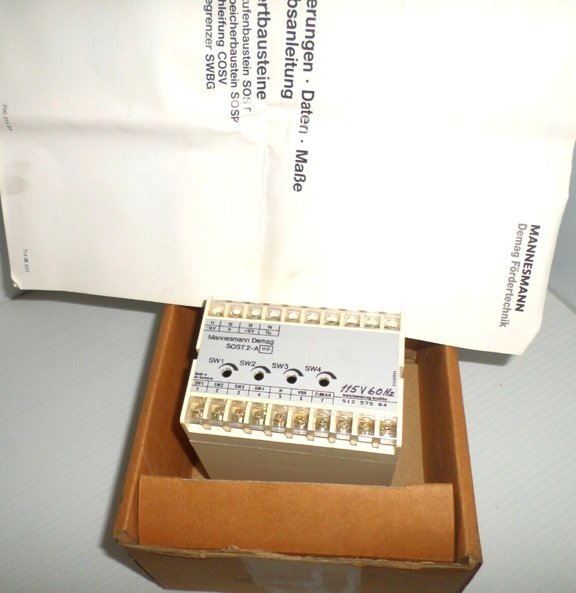 ⭐NEW IN BOX⭐MANNESMANN DEMAG SOST 2-A SETPOINT UNIT 4 STEP PART 512 575 84🔴USA⭐